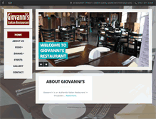 Tablet Screenshot of giovannis.org.uk